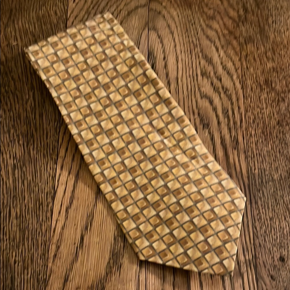 Bill Blass Gold and Brown Classic Tie